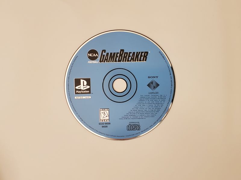 Sony PlayStation 1 NCAA Football GameBreaker video game