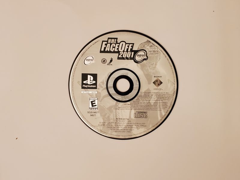 Sony PlayStation 1 NHL FaceOff 2001 video game