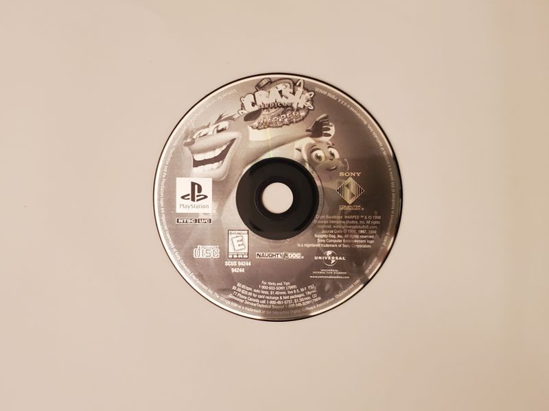 Sony PlayStation 1 Crash Bandicoot: Warped video game