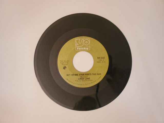 Linda Lane Bet No One Ever Hurts This Bad / (The Best Part Of) Breakin' Up vinyl record