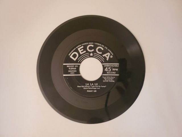Peggy Lee La La Lu / Bella Notte vinyl record