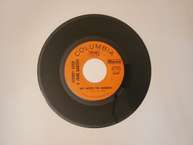 Johnny Cash & June Carter No Need to Worry / I'll Be Loving You vinyl record