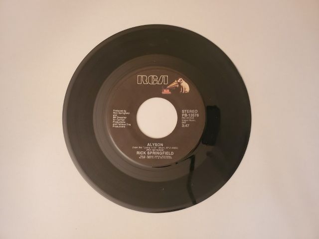 Rick Springfield Alyson / Human Touch vinyl record
