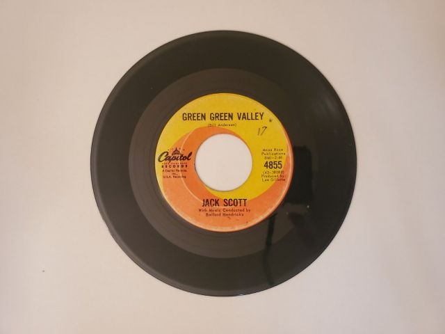 Jack Scott Green Green Valley / If Only vinyl record
