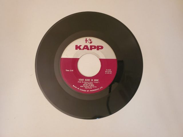 Julius La Rosa Your Hand in Mine / Green Fields vinyl record