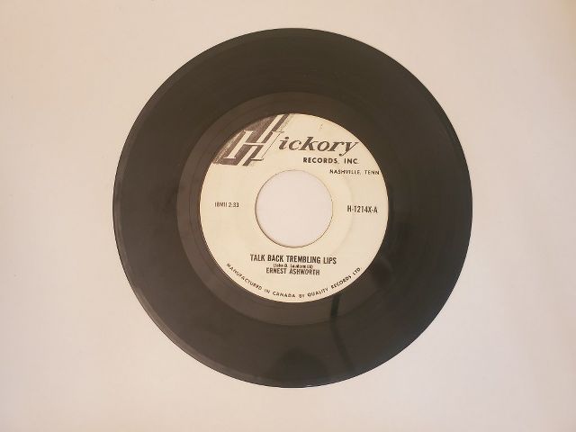Ernest Ashworth Talk Back Trembling Lips / That's How Much I Care vinyl record