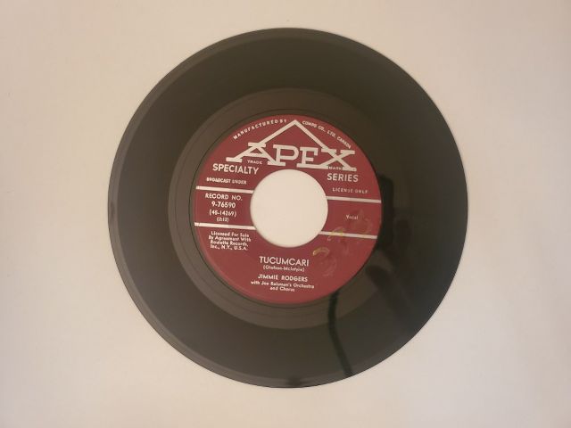 Jimmie Rodgers Tucumcari / The Night You Became Seventeen vinyl record