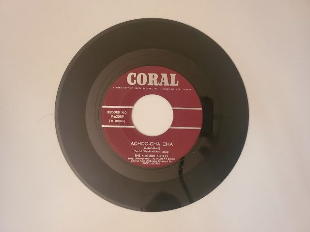 The McGuire Sisters Achoo-Cha Cha (Gesundheidt) / May You Always vinyl record