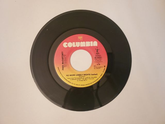 Paul McCartney No More Lonely Nights (Ballad) / No More Lonely Nights vinyl record
