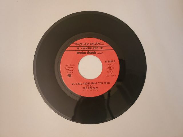 The Peaches We Care About What You Hear / Ain't a Girl Allowed to Cry vinyl record