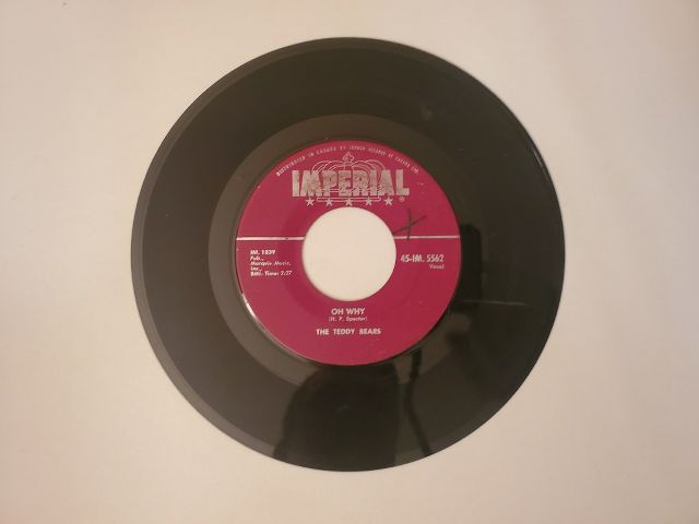 The Teddy Bears Oh Why / I Don't Need You Anymore vinyl record