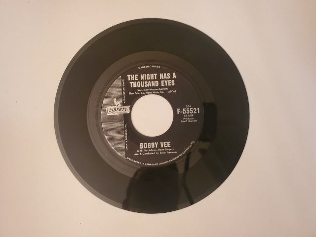 Bobby Vee The Night Has a Thousand Eyes / Anonymous Phone Call vinyl record