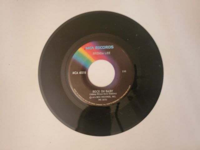 Brenda Lee Rock On Baby / More Than A Memory vinyl record