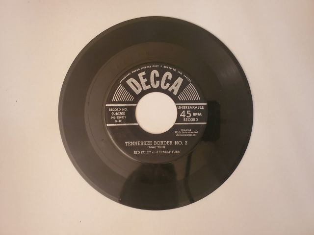 Red Foley and Ernest Tubb Tennessee Border No. 2 / Don't Be Ashamed of Your Age vinyl record