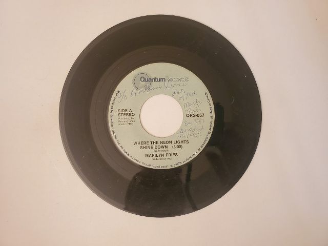 Marilyn Fries Where the Neon Lights Shine Down / Words vinyl record