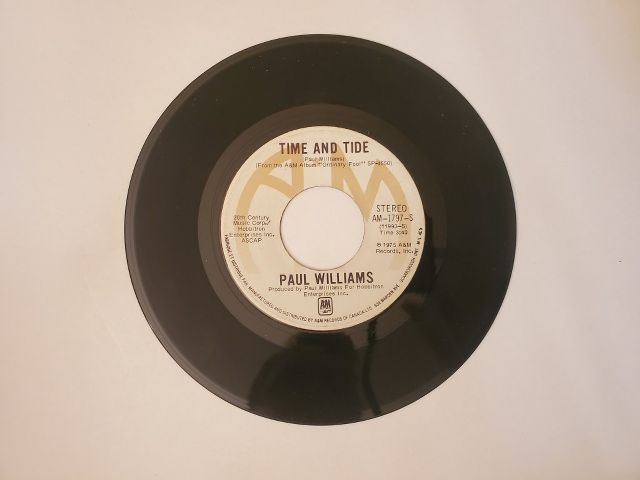 Paul Williams Time and Tide / Don't Call It Love vinyl record