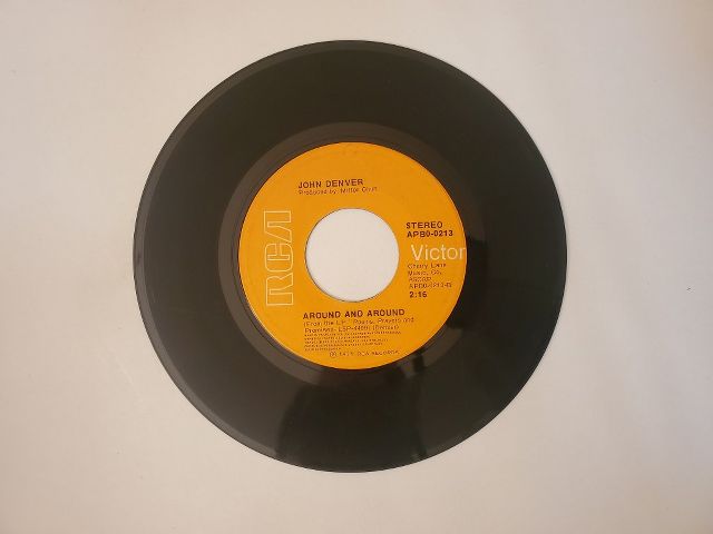 John Denver Around and Around / Sunshine on My Shoulders vinyl record
