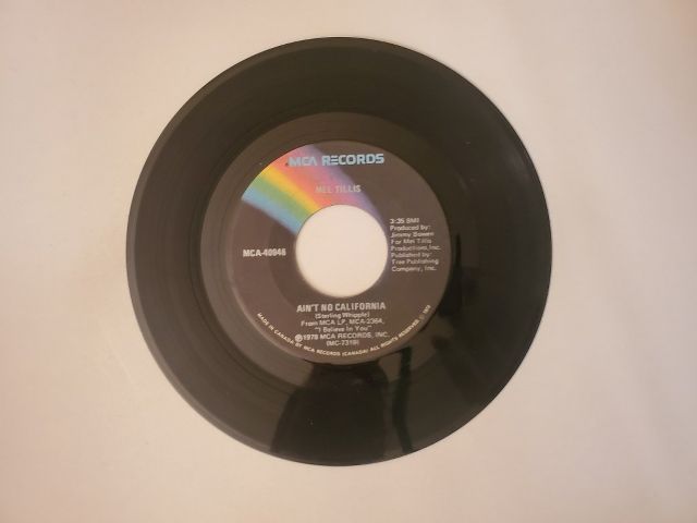 Mel Tillis Ain't No California / What Comes Natural to a Fool vinyl record