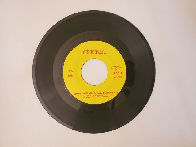 Cricketone Chorus & Orchestra Supercalifragilisticexpialidocious / Scarlet Ribbons vinyl record