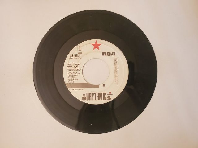 Eurythmics Who's That Girl? / Aqua vinyl record