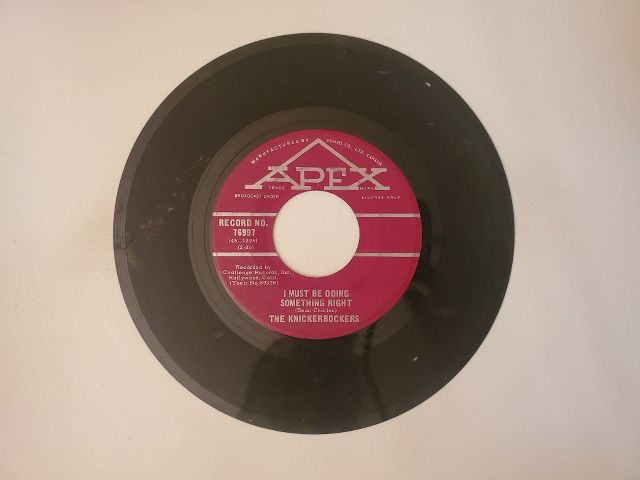 The Knickerbockers I Must Be Doing Something Right / One Track Mind vinyl record