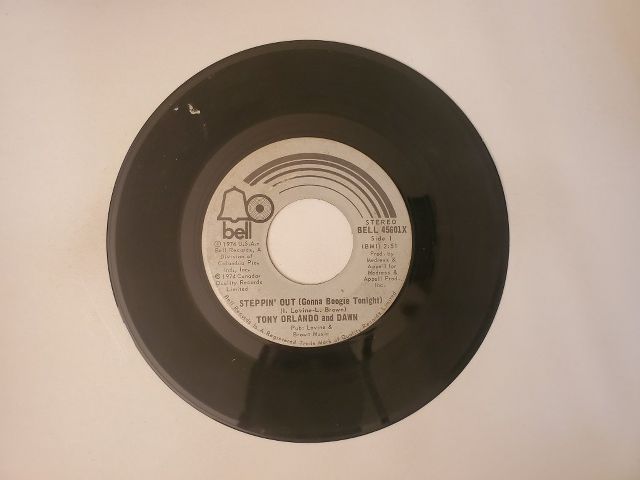 Tony Orlando and Dawn Steppin' Out (Gonna Boogie Tonight) / She Can't Hold a Candle to You vinyl record