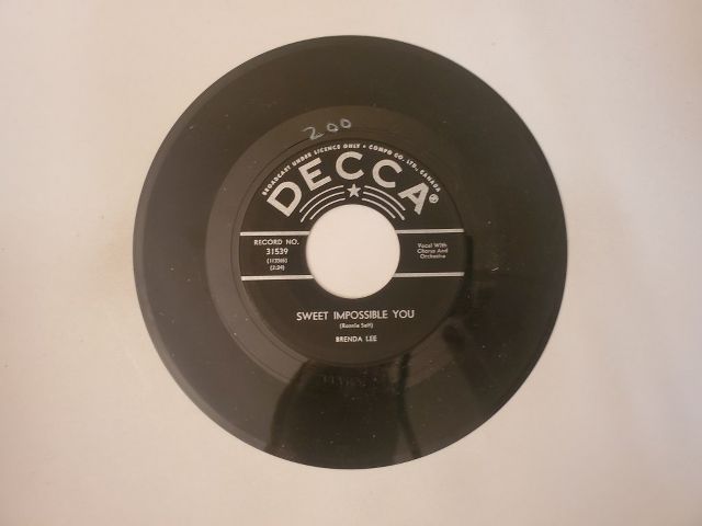 Brenda Lee Sweet Impossible You / The Grass Is Greener vinyl record