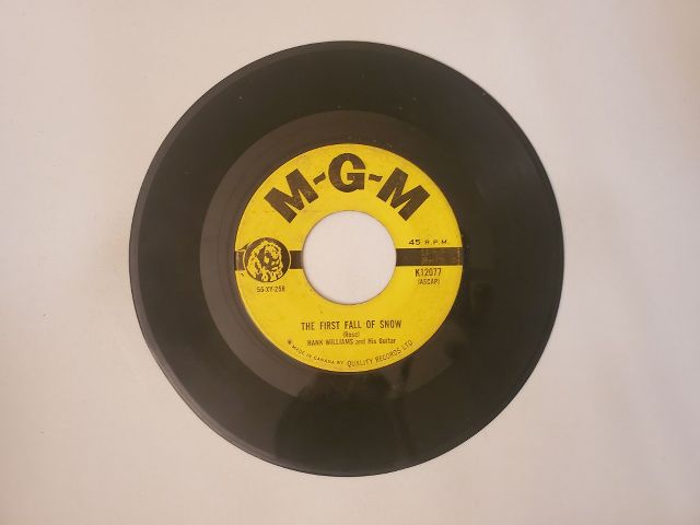 Hank Williams and His Guitar The First Fall of Snow / Someday You'll Call My Name vinyl record