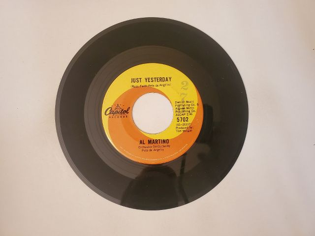 Al Martino Just Yesterday / By The River Of Roses vinyl record