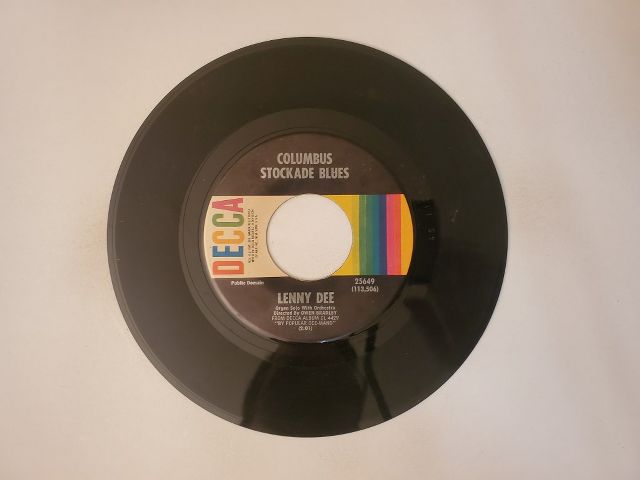 Lenny Dee Columbus Stockade Blues / Blues Stay Away From Me vinyl record