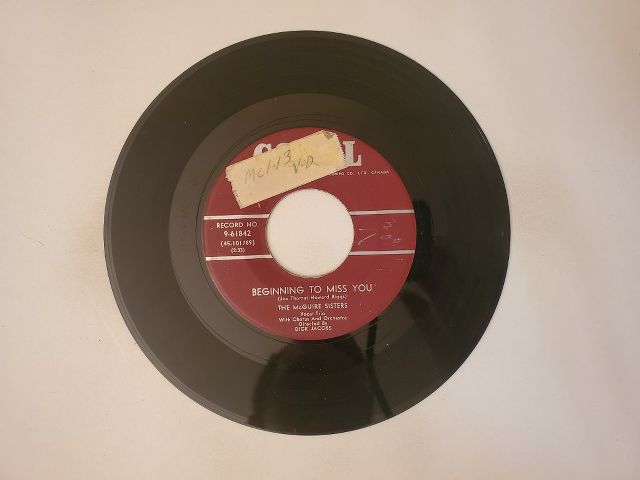 The McGuire Sisters Beginning to Miss You / Rock Bottom vinyl record