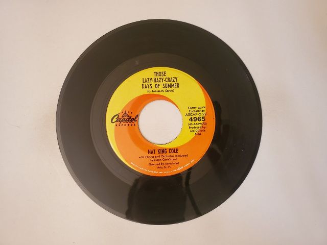 Nat King Cole Those Lazy-Hazy-Crazy Days of Summer / In the Cool of the Day vinyl record