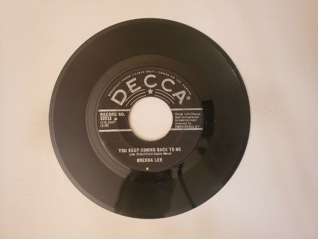 Brenda Lee You Keep Coming Back to Me / Coming on Strong vinyl record