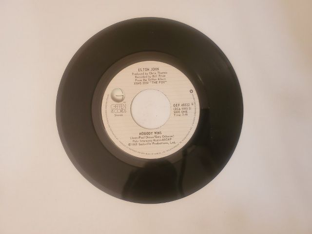 Elton John Nobody Wins / Fools in Fashion vinyl record