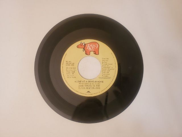 John Travolta and Olivia Newton-John Alone at a Drive-In Movie / You're the One That I Want vinyl record