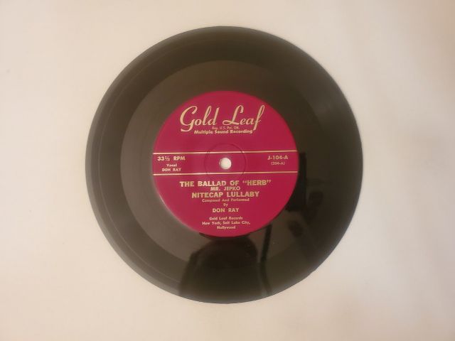 Don Ray The Ballad of 'Herb', Nitecap Lullaby / The Nitecap Song vinyl record