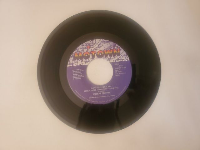Lionel Richie Say You, Say Me / Can't Slow Down vinyl record