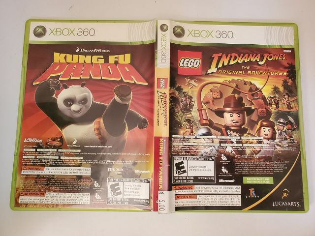Microsoft Xbox 360 Kung Fu Panda Indiana Jones The Original Adventures video game