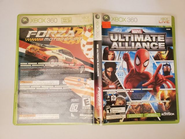Microsoft Xbox 360 Forza 2 Motorsport Marvel Ultimate Alliance video game
