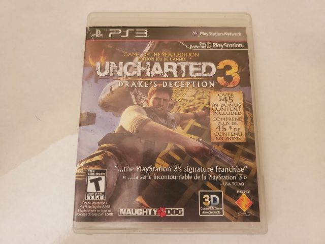 Sony Playstation 3 Uncharted 3 Drake's Deception video game
