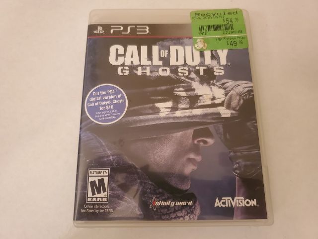 Sony Playstation 3 Call of Duty Ghosts video game