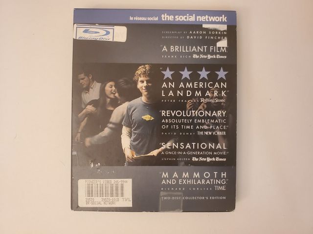 Blu-Ray The Social Network video game