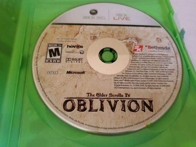 Microsoft Xbox 360 The Elder Scrolls IV Oblivion video game