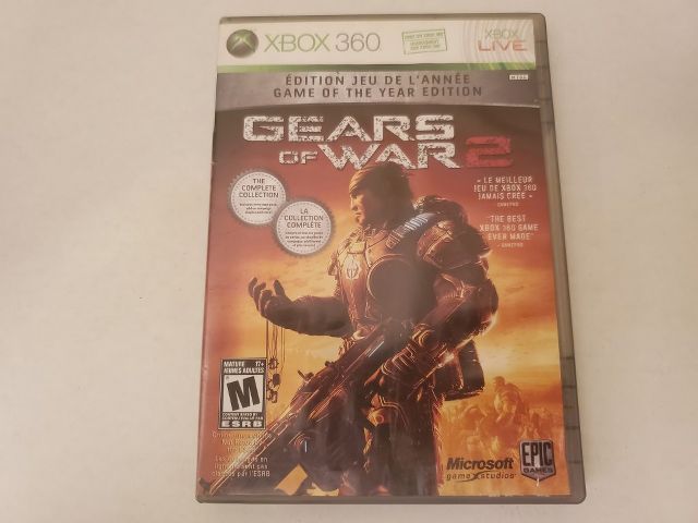 Microsoft Xbox 360 Gears of War 2 Game of the year edition video game