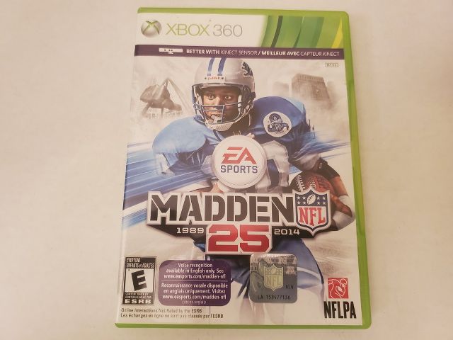 Microsoft Xbox 360 Madden 25 1989 2014 video game