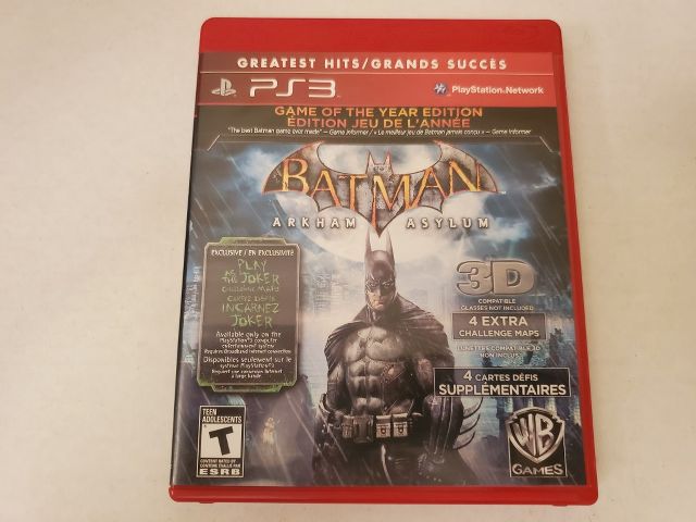 Sony Playstation 3 Batman Arkham Asylum Game of the Year Edition Greatest Hits video game