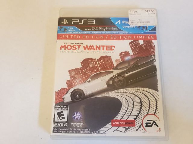 Sony Playstation 3 Need for Speed Most Wanted Limited Edition video game
