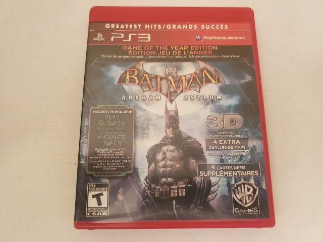 Sony Playstation 3 Batman Arkham Asylum Game of the Year Edition Greatest Hits video game