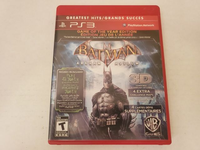 Sony Playstation 3 Batman Arkham Asylum Game of the Year Edition Greatest Hits video game