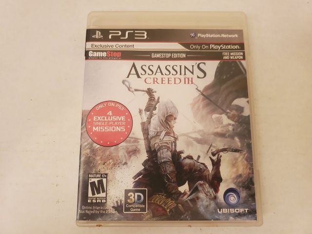 Sony Playstation 3 Assassin's Creed III Gamestop Edition video game
